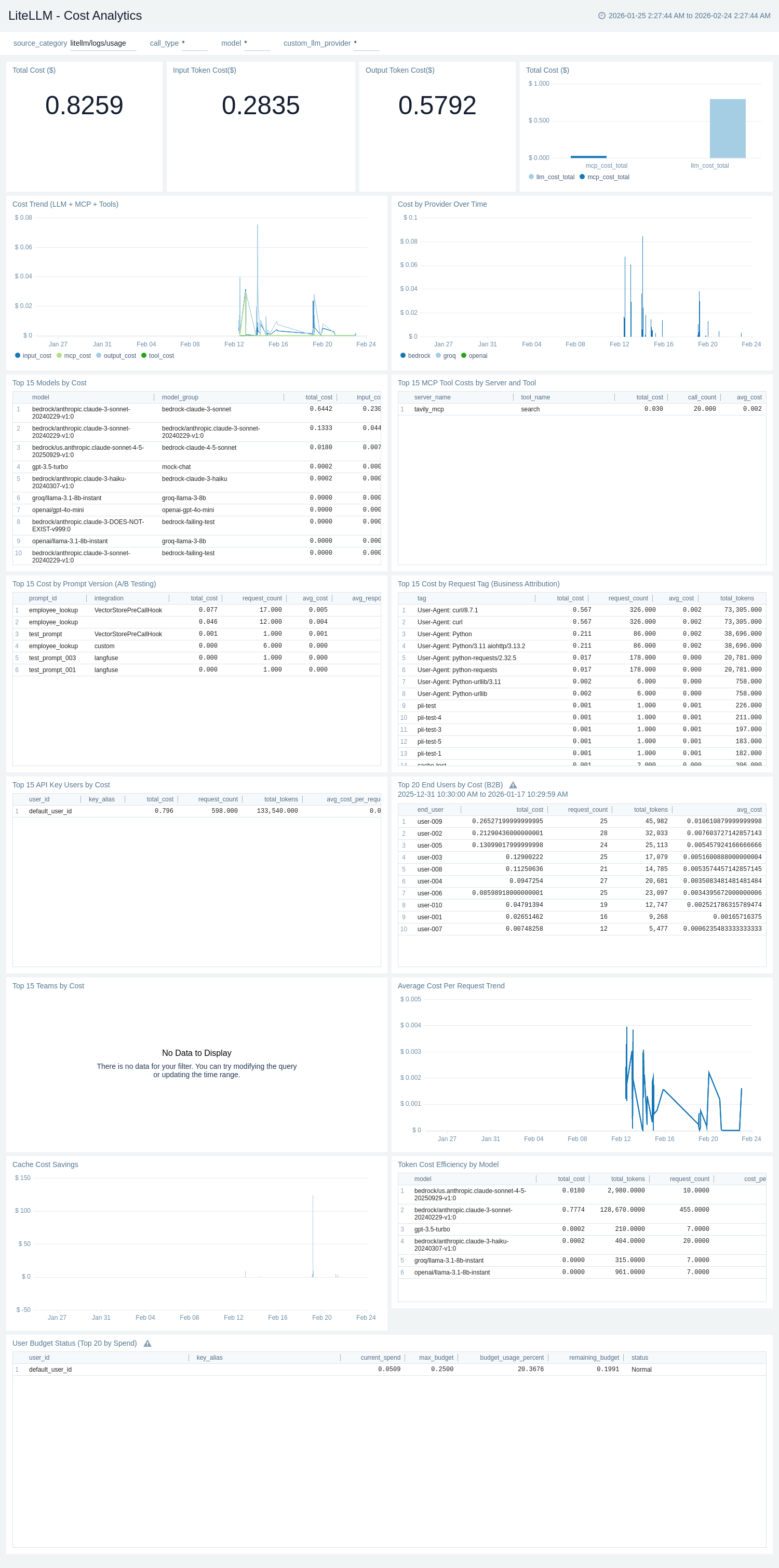 LiteLLM - Cost Analytics